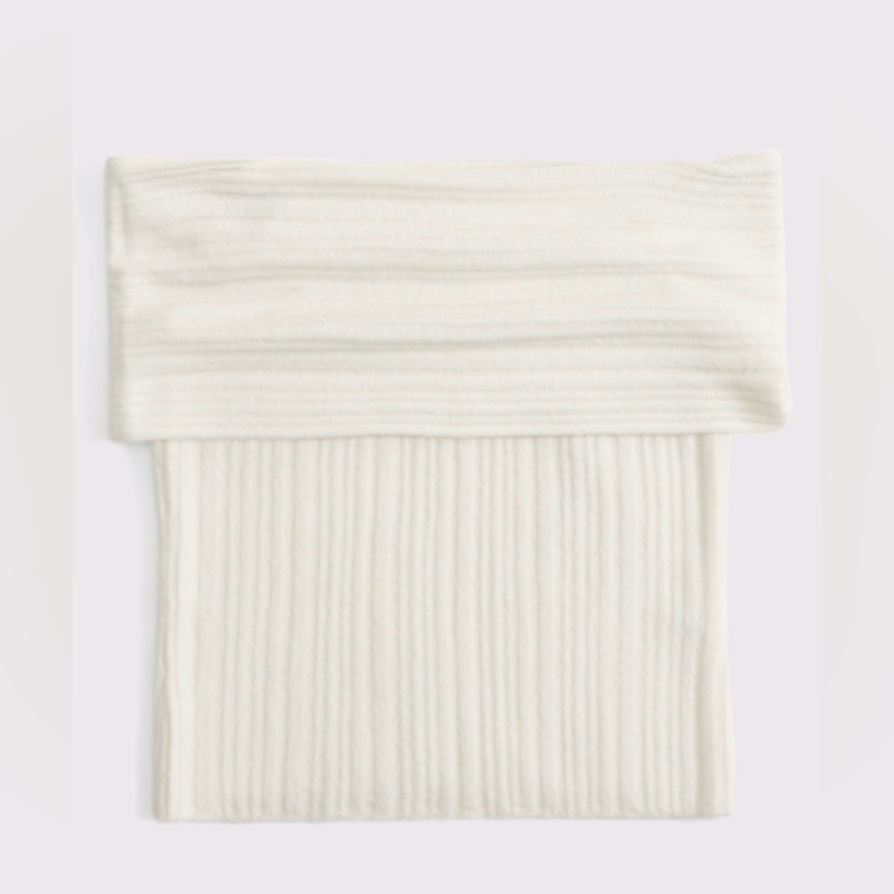 Abercrombie & Fitch Ribbed fold over off-the-shoulder sweater top